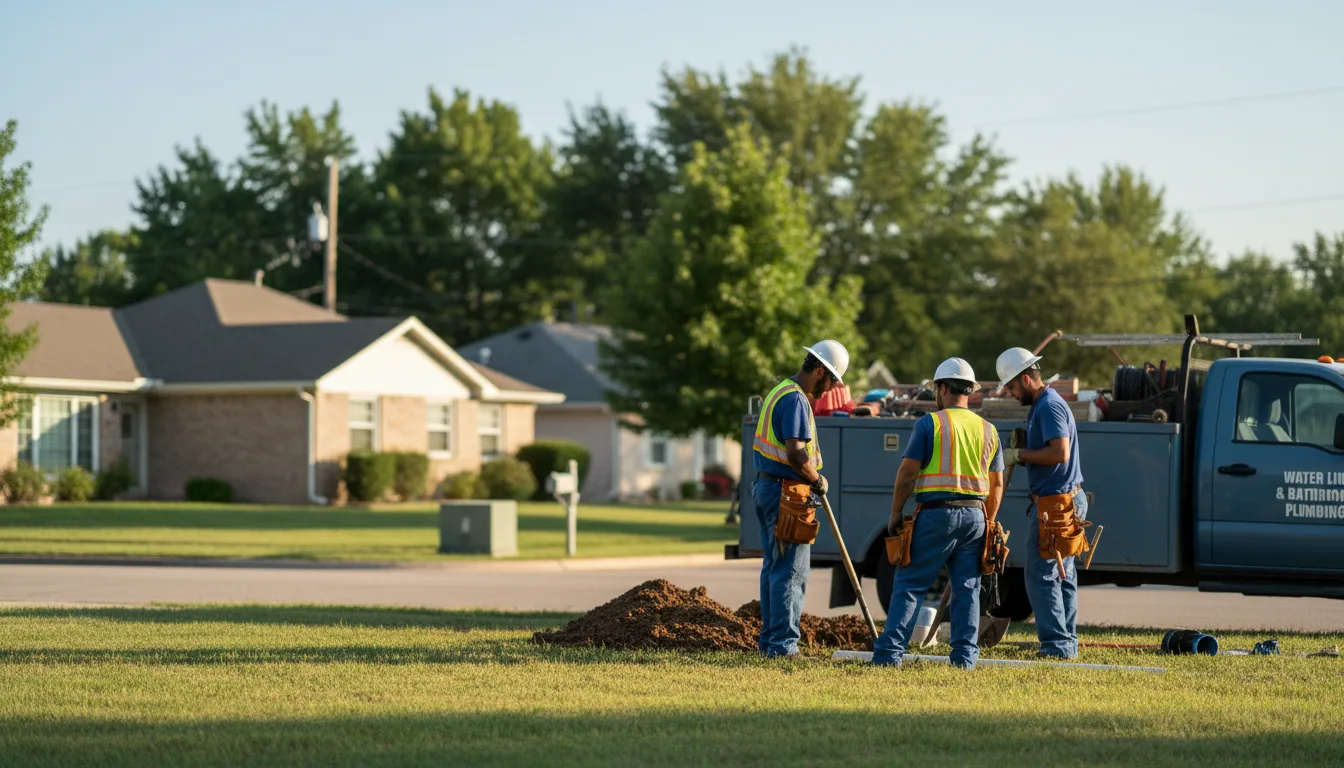 Residential water line and bathroom plumbing service in Hester, LA